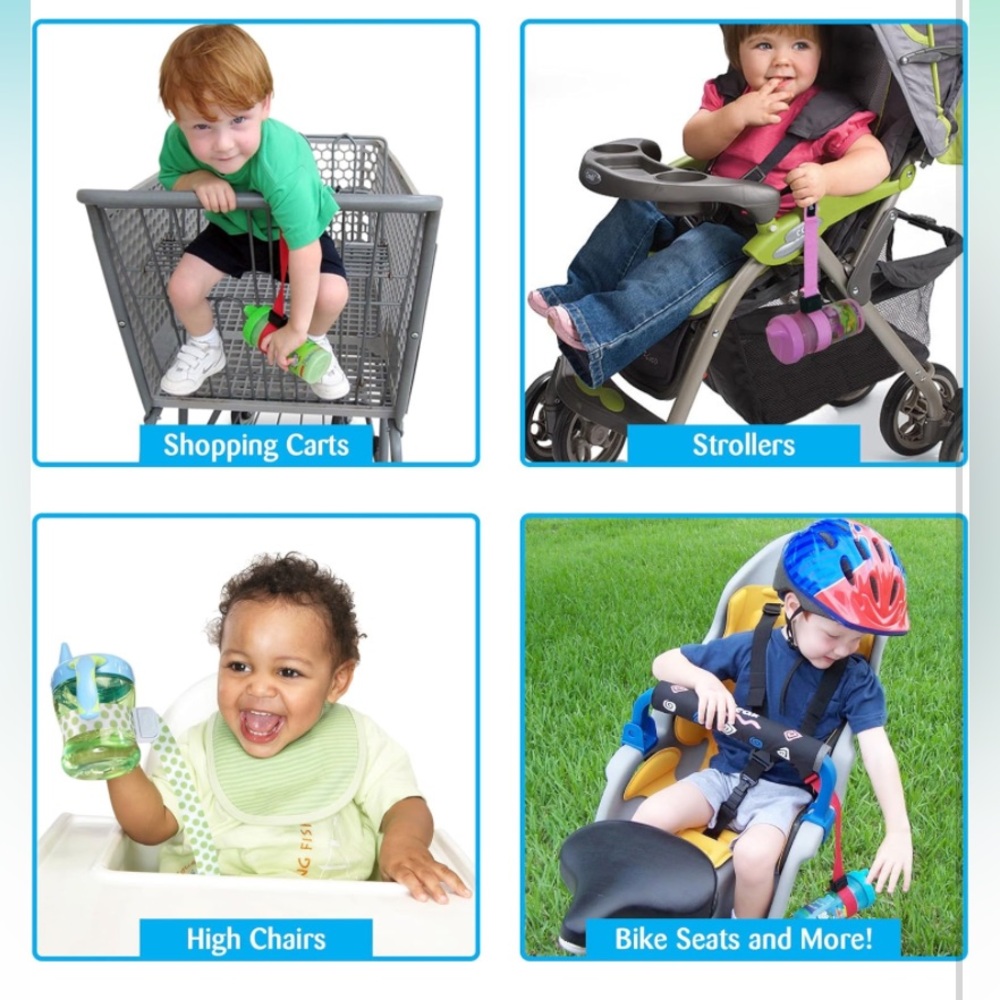 Water Bottle Leash Stroller Strap Sippypal Toy Saver Strap - Picture 14 of 16